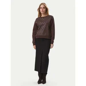 Round Neck Sweatshirt, All-over 4G Pattern and Crystals Women Guess image-2