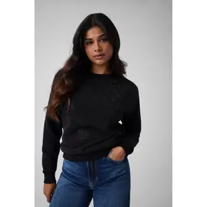 Round Neck Sweatshirt, All-over 4G Pattern and Crystals Women Guess image-2