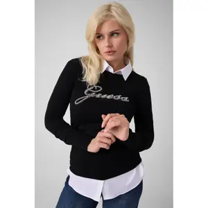 Pull Georgia med logo og rund hals til kvinder Guess image-2