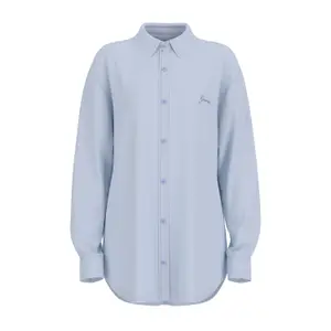 Women’s oversized long-sleeve poplin shirt Guess image-0
