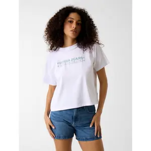 Printed Logo T-Shirt Women Guess image-1
