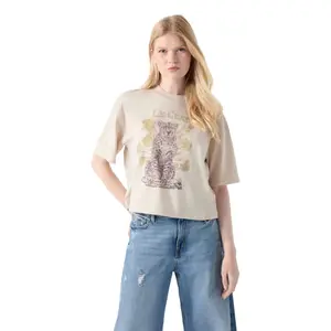 T-shirt γάτα με κόκκινη γυναίκα Guess image-0