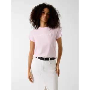 T-shirt με εκτυπωμένο λογότυπο κανονική γυναίκα Guess image-1