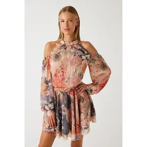 Abito mini con spalle scoperte donna Guess image-1