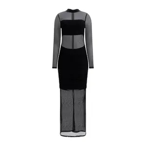 Vestido comprido de modelagem para mulher Guess Rikki image-0