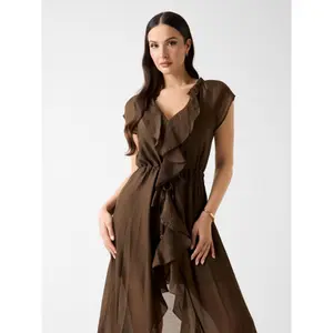 Long ruffled dress for women Guess Maelys image-3