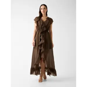 Long ruffled dress for women Guess Maelys image-1