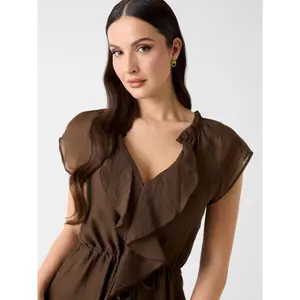Long ruffled dress for women Guess Maelys image-4