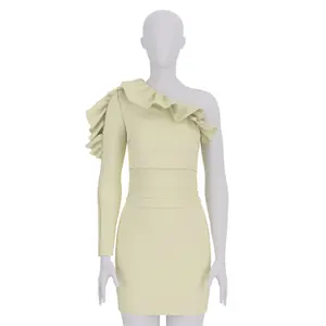 Short fitted dress for women Guess One Shoulder Zendaiah image-1