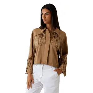 Fringe jacket for women Guess Ibby image-1
