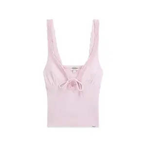 Women's Ribbed Lace Tank Top Guess image-0