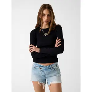 Embroidered Starry Long Sleeve T-Shirt Women's Guess image-1