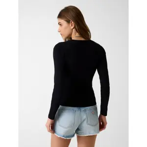 Embroidered Starry Long Sleeve T-Shirt Women's Guess image-3