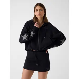 Women's crop hoodie Guess OS image-1