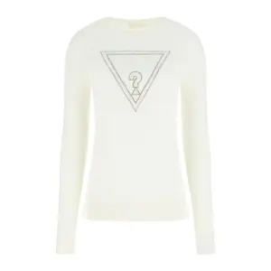 Rundhalsausschnitt Pulli mit Dreieck-Logo für Frauen Guess Macie image-0
