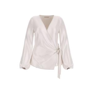 Blusa de cetim de manga longa mulher Guess Ava