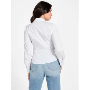 Camisa de popelina com pregas para mulher Guess Emily image-4
