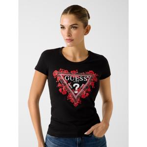 Women's T-shirt Guess CN Flowers Triangle image-1