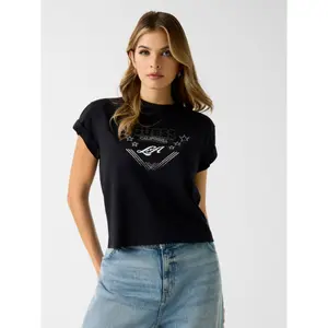 T-shirt à strass femme Guess image-1