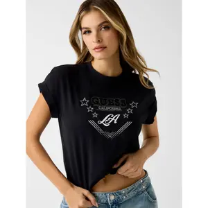 T-shirt à strass femme Guess image-4