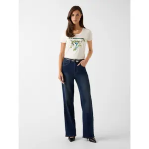 Women's T-shirt Guess Camelia Triangle image-4