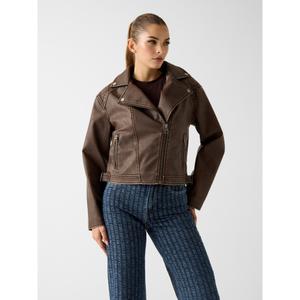 Leather jacket woman Guess Nada Vintage Biker