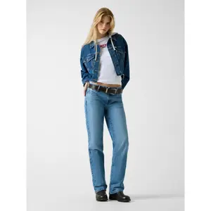 Short hooded denim jacket for women Guess image-1