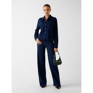 Women's long-sleeved denim shirt Guess Astrid Shacket image-2