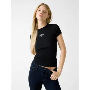 Women's short sleeve t-shirt with embroidered logo Guess image-1