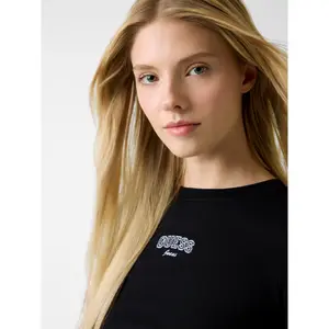 Women's short sleeve t-shirt with embroidered logo Guess image-4