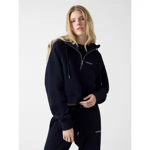 Women's half-zip hooded sweatshirt Guess image-1