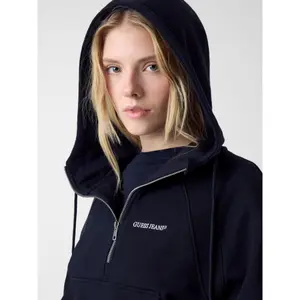 Women's half-zip hooded sweatshirt Guess image-4