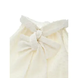 Womens High Neck Vest with Bow Tie Guess Ginevra image-0