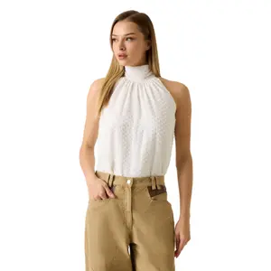 Womens High Neck Vest with Bow Tie Guess Ginevra image-3
