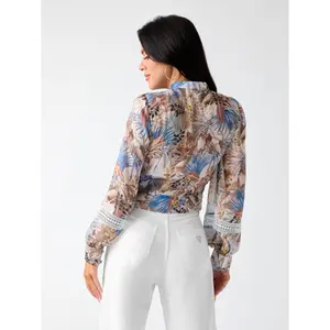 Long sleeve blouse for women Guess Zahara Top image-3