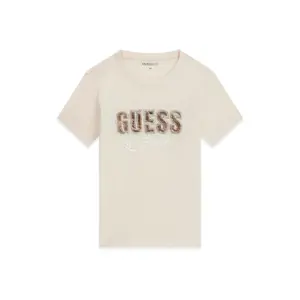 Women's T-shirt Guess Snake Script Rhinestone image-1