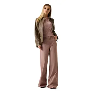 Blouson cuir moto ceinture femme Guess Jeanne image-2