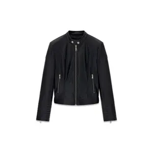 Leren jas voor vrouwen Guess Marlene Caribou