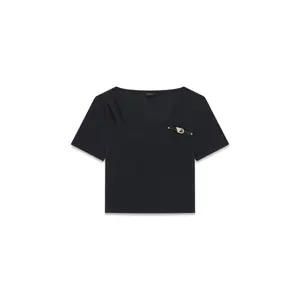 Women's crop T-shirt Guess Karole Asymetric image-0