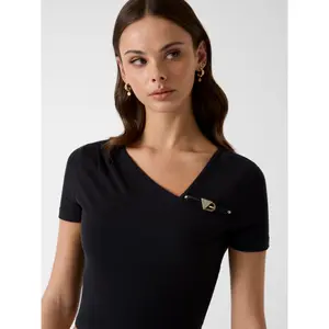 Women's crop T-shirt Guess Karole Asymetric image-4