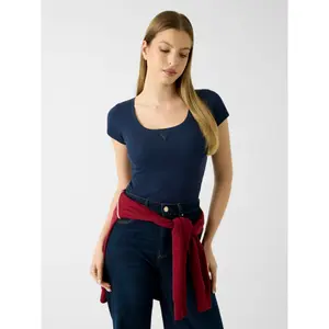 Women's Triangular T-Shirt Guess NK R4 image-1