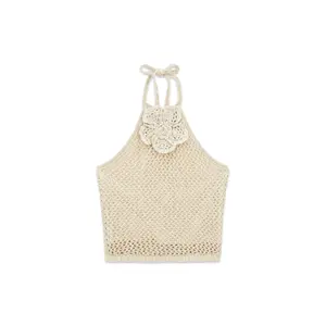 Women's tank top Guess Halter Crochet Flower Alici image-0
