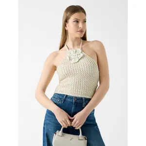 Women's tank top Guess Halter Crochet Flower Alici image-1