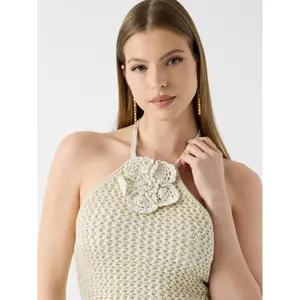 Women's tank top Guess Halter Crochet Flower Alici image-4