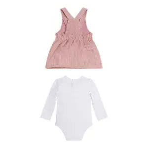Baby girl long sleeve bodysuit + corduroy skirt set Guess image-1