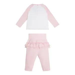 Long sleeve t-shirt + baby girl pants set Guess image-1