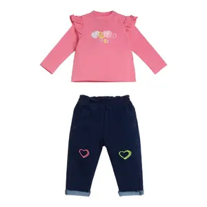 Baby girl t-shirt and jeans set Guess image-0