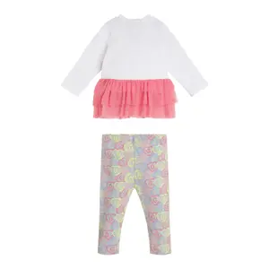 Baby girl long sleeve t-shirt and legging set Guess image-1