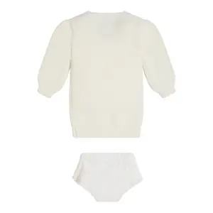 Baby girl long sleeve dress + jersey panties set Guess image-1