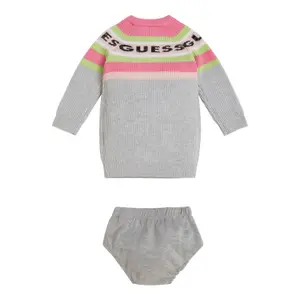 Baby girl midi dress + cashmere blended panties set Guess image-1